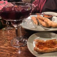 Fry bread and sangria  at Moose-AKa's in Denali