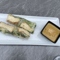 summer rolls with a peanut sauce at Tiger Club Vegan Sushi in Berlin