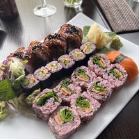 Vegan sushi platter  at Tiger Club Vegan Sushi in Berlin