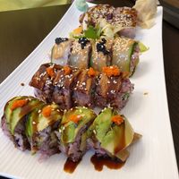 Differents kinds of Tiger rolls :3 at Tiger Club Vegan Sushi in Berlin