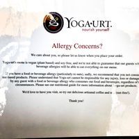 Allergy Concerns at Yoga-urt in Los Angeles