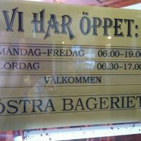 Opening hours at Östra Bageriet in Stockholm