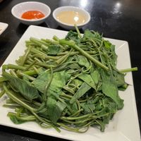 Boiled morning glory with fermented bean curd, 59,000 VND  at Sen Vegan House in Ho Chi Minh City