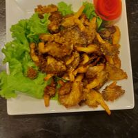 Lemongrass oyster mushroom- delicious at Sen Vegan House in Ho Chi Minh City