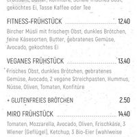 Frühstücks Karte   at Miros Cafe in Berlin