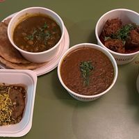 Selection of vegan food   at Bundobust in Liverpool