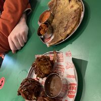 Bahjis and paratha   at Bundobust in Liverpool