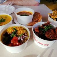a selection of vegan dishes from Bundobust at Bundobust in Liverpool