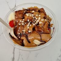 Snickers protein bowl at Wild Bowls in Zurich