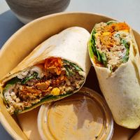 "It's a Wrap" with Peanut Sauce at Wild Bowls in Zurich