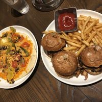 We already ate the salad... small Cheat Lovers and Mushroom Sliders at Fields & Ivy in Lawrence