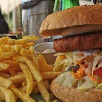 Veggie burger at Altes Tramdepot in Bern