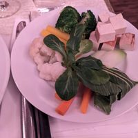 The vegan options for fondue chinoise at Altes Tramdepot in Bern