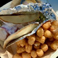 Vegan Gyro with Beyond Meat at Crust Kitchen and Cocktails in Wilmington