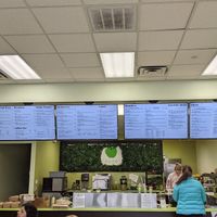 Counter with menu at Pure Cafe in Southlake