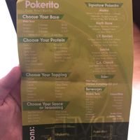 Menu at Pokerito in Visalia