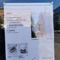 Menu at Swirl in Montreal