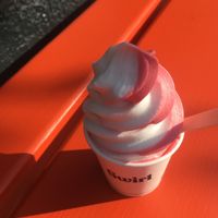 Vanilla & strawberry at Swirl in Montreal