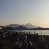View on the mountain Croagh Patrick at The Towers Bar in Westport