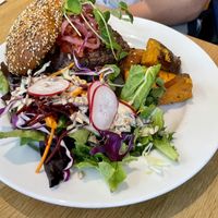 Guacamole burger  at Kupfert & Kim - Yorkville in Toronto