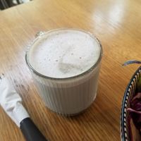 Lavender & Spirulina Latte at Kupfert & Kim - Yorkville in Toronto