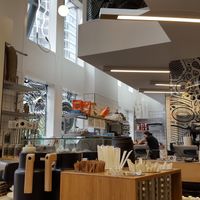 Inside the restaurant at Kupfert & Kim - Yorkville in Toronto