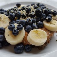 Almond Banana Toast at Kupfert & Kim - Yorkville in Toronto