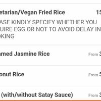 Vegan fried rice at Klua Sathorn in Castlemaine