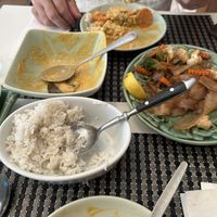 Coconut rice. A Penang and a pad see ew. We started eating and thought “we should tell the community how yum this is"  at Klua Sathorn in Castlemaine