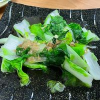 green veggies at Hǎo KǒuWèi SùShí in Taichung
