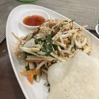 Young coconut salad at Huong Sen Trang in Phan Thiet