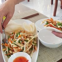 Young coconut salad at Huong Sen Trang in Phan Thiet