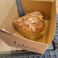 Perfectly moist almond coffee cake at Asiga in Guam