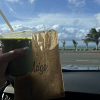 iced matcha latte  at Asiga in Guam