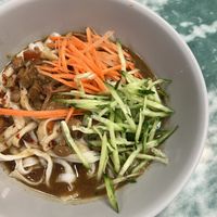Noodle w spicy sauce, soybean paste and sesame  at Lái Xīn SùShí 來欣素食手工水餃 in Taipei