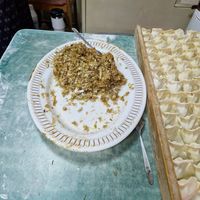 The filling. at Lái Xīn SùShí 來欣素食手工水餃 in Taipei