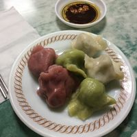 Home made dumplings at Lái Xīn SùShí 來欣素食手工水餃 in Taipei