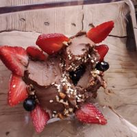 Chocolate mousse at Vegan Town in Ajijic