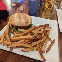 Beyond Beef Burger at Slippery Otter Pub in West Yellowstone