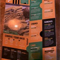 Full vegan menu at Creams Cafe in Canterbury