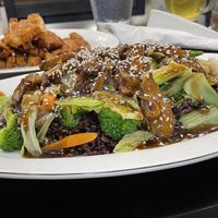Teriyaki duck bowl, 45,000 kip  at Vegan Center Cafe in Vientiane