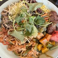 Vegan buffett  at Vegan Center Cafe in Vientiane