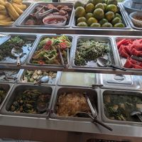 Buffet at Vegan Center Cafe in Vientiane