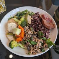 Buffet at Vegan Center Cafe in Vientiane
