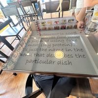 Vegan disclaimer   at Vegan Center Cafe in Vientiane