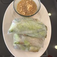 Spring rolls  at Vegan Center Cafe in Vientiane