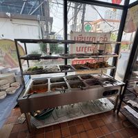 Self service area. Hot and Cold    at Vegan Center Cafe in Vientiane