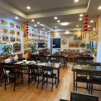 inside late afternoon, after lunch, before dinner, so no one else there but me  at Vegan Center Cafe in Vientiane