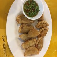 Curry puffs (so good)  at Vegan Center Cafe in Vientiane