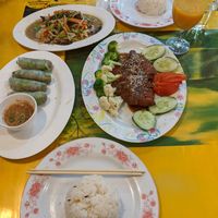 Dinner at Vegan Center Cafe in Vientiane